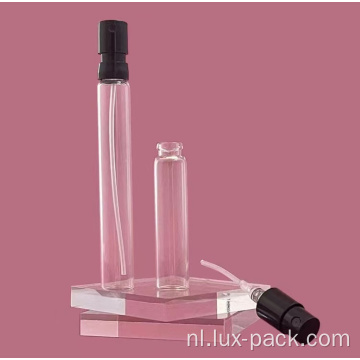 Pocket cosmetische mini -ronde plastic glazen parfumfles